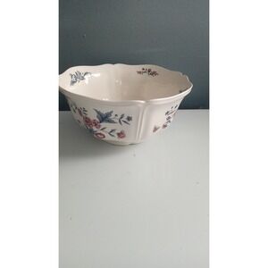 Floral Serving Bowl Scalloped Edge Vintage Style Decorative‎ Bowl